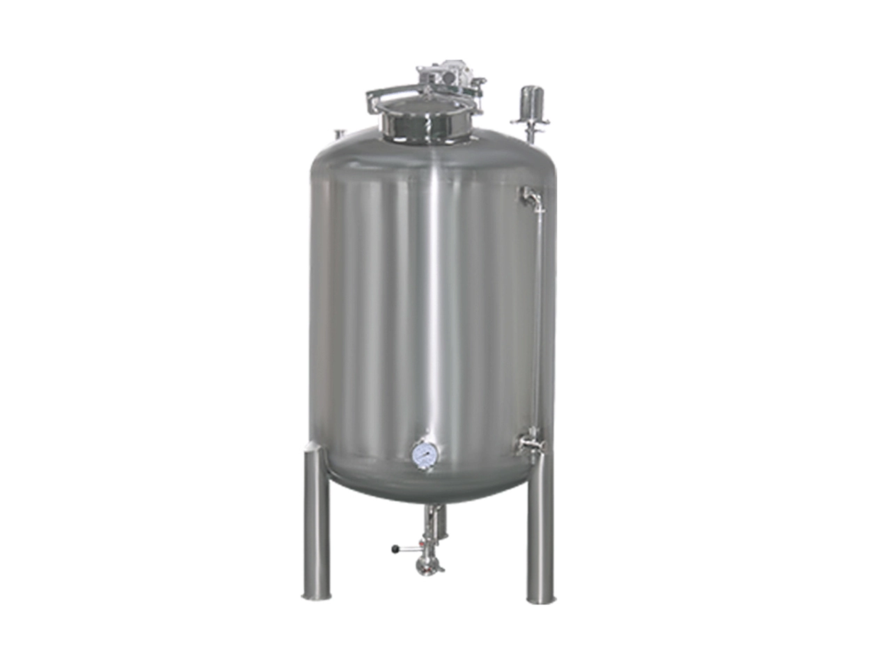 Vertical Stainless Steel Storage Tank | 304/316L Sanitary Liquid Storage