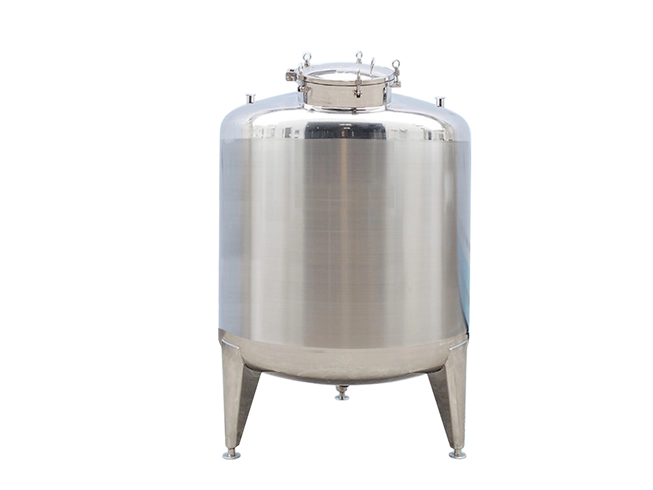 Vertical Stainless Steel Storage Tank | 304/316L Sanitary Liquid Storage