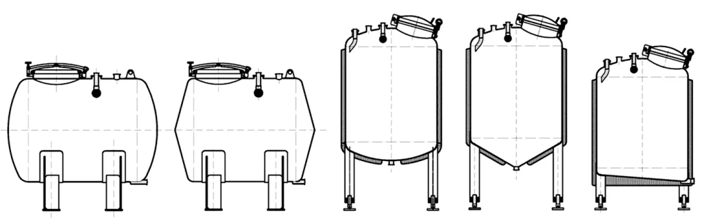 Vertical Stainless Steel Storage Tank Drawings