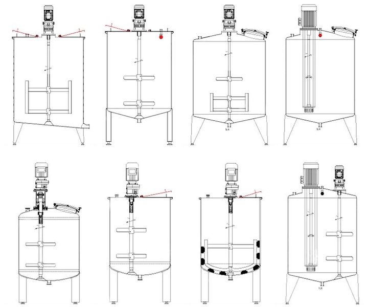 Vertical Stainless Steel Storage Tank Drawing