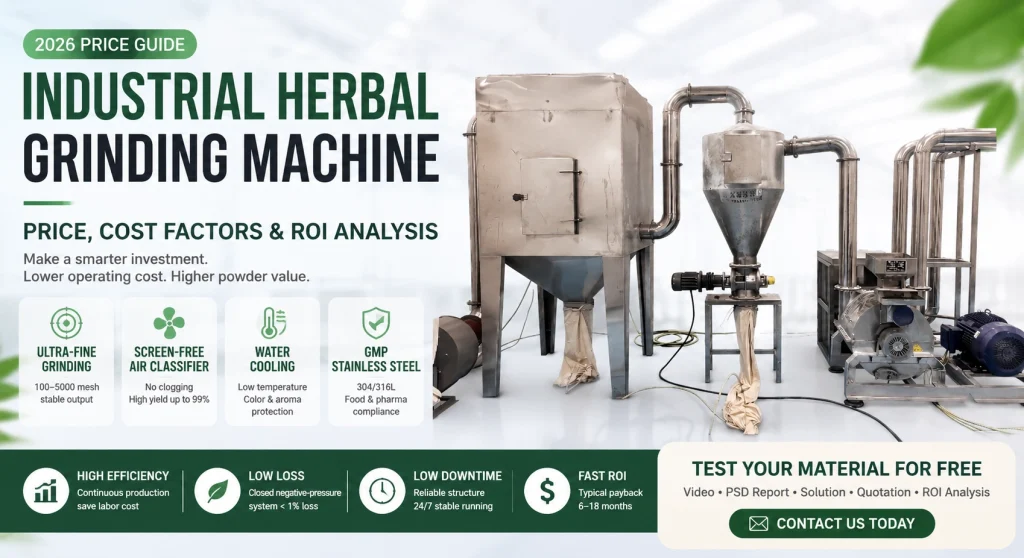 2026 Herbal Grinding Machine Price: Achieve Accurate ROI