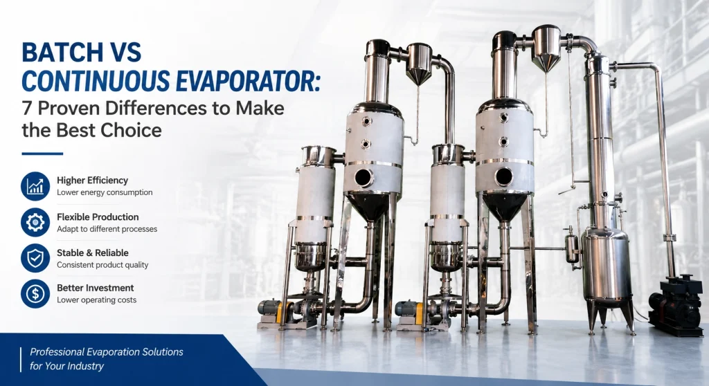 7 Key Differences Between Batch vs Continuous Evaporator Systems