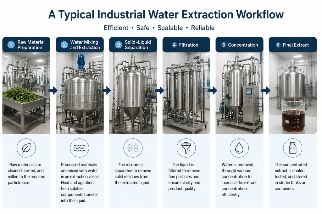 industrial water extraction workflow