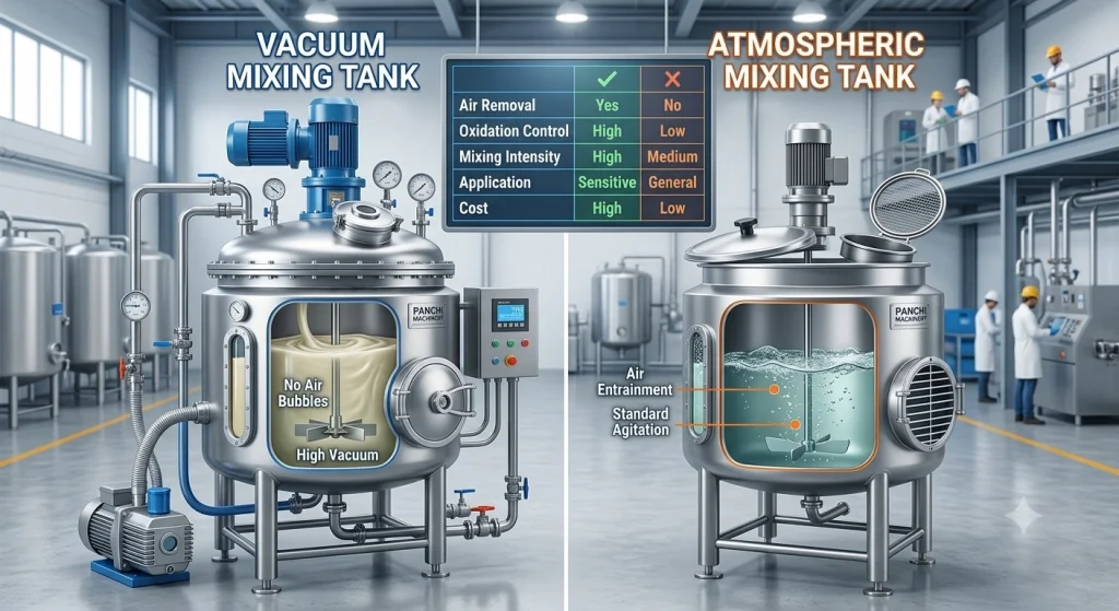 Vacuum Mixing Tank vs Atmospheric Mixing Tank: 5 Proven Benefits